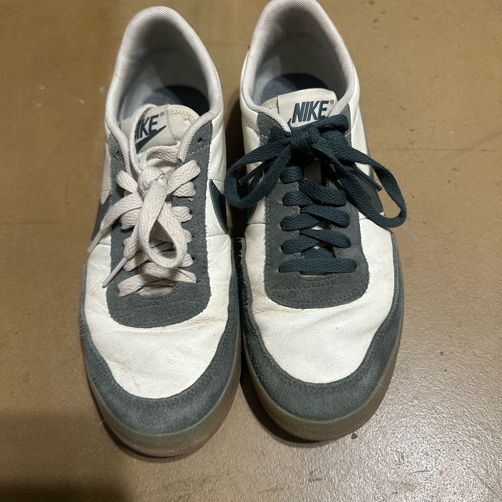 Nike Men’s White and Gray Retro Low-Top Sneakers